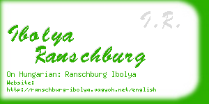 ibolya ranschburg business card